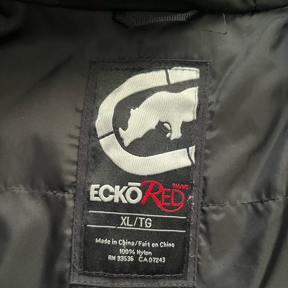 ECKO RED Women’s Black Parka Coat XL Down Filled - Picture 4 of 9